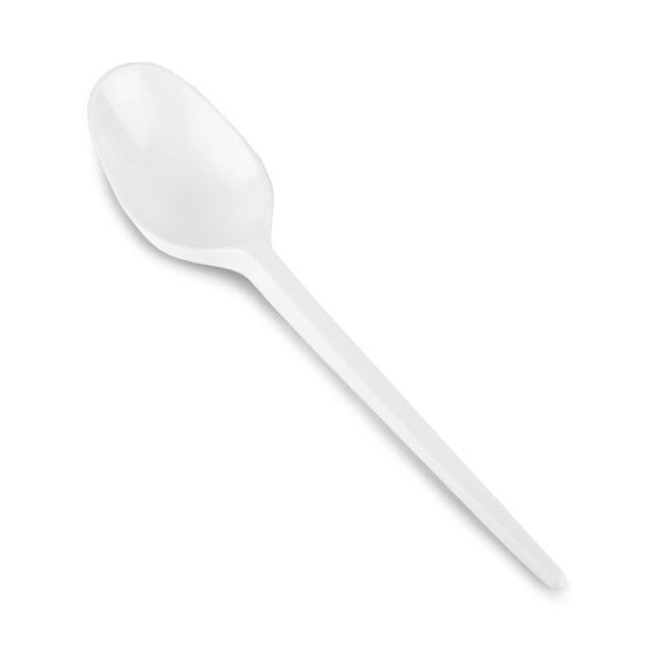 Plastic spoons Medium Weight White