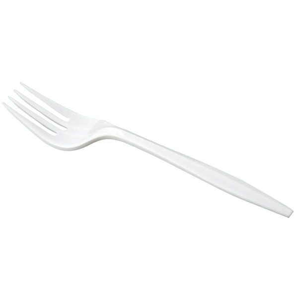 Plastic forks Medium Weight White