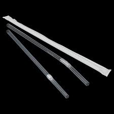 Clear Flexible Jumbo Straw – Paper Wrapped 7.75"